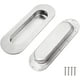 thumbnail image 1 of Tirador de puerta corredera empotrado (2 piezas), tirador de concha, tirador de puerta corredera empotrado, tirador de acero inoxidable duradero con 4 tornillos para puerta, armario, cajón | JUNJUN, 1 of 5