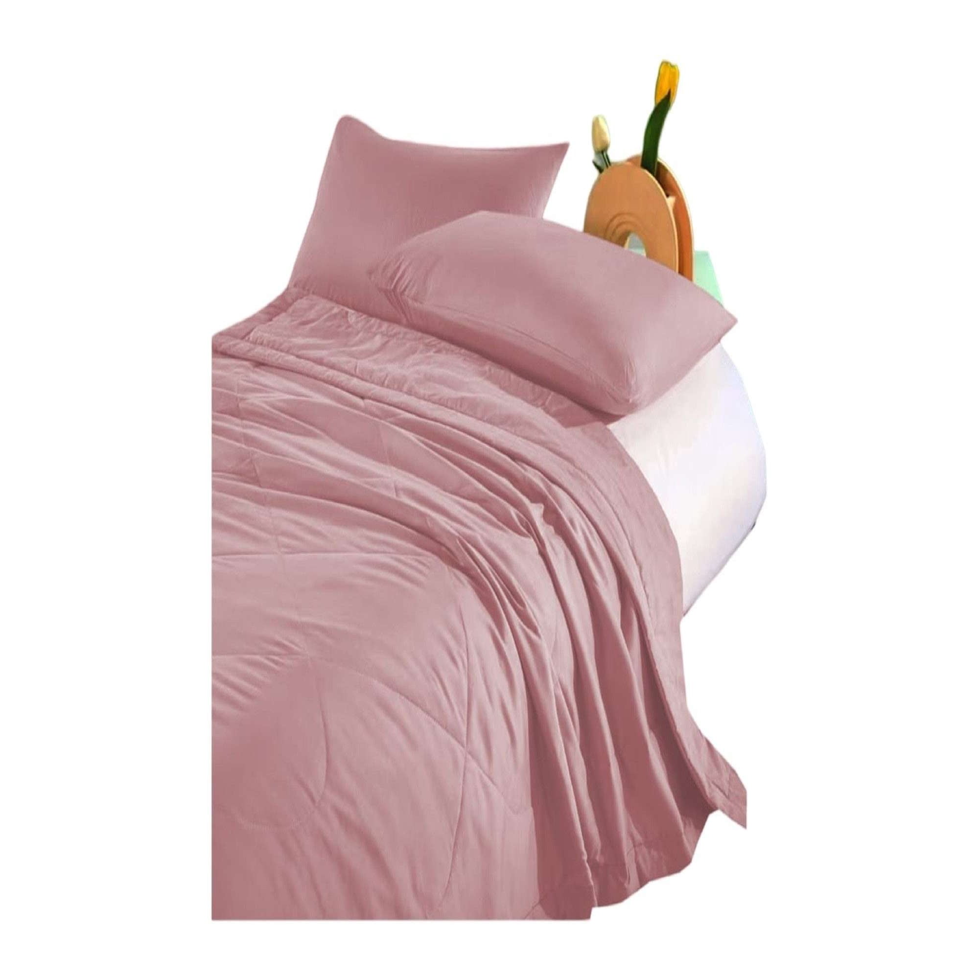 Decoideasemi Spa - Cubrecama Extra Delgado Rosa 2 Plaza