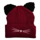 thumbnail image 1 of Gorro de punto con orejas de gato, gorro de lana bordado, bonito gorro cálido para otoño e invierno, gorro para el frío., 1 of 5