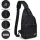 thumbnail image 3 of AMJ Crossbody Sling Bag Men Women, Casual Shoulder Backpack, Talle L, 3 of 3