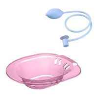 Magideal - Baño De Asiento Para Asiento De Inodoro Con Descargador, Bidé De Lavabo De Cadera De 2000Ml Para Mujeres Mayores, Baño De Cadera Reutilizable Para La Rosa Con Descargador
