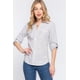thumbnail image 5 of Camisa Saronite Tejida De Algodón Con Rayas Teñidas A Hilo Y Botones De Manga Larga Blanco/Oliva Mujer, 5 of 5