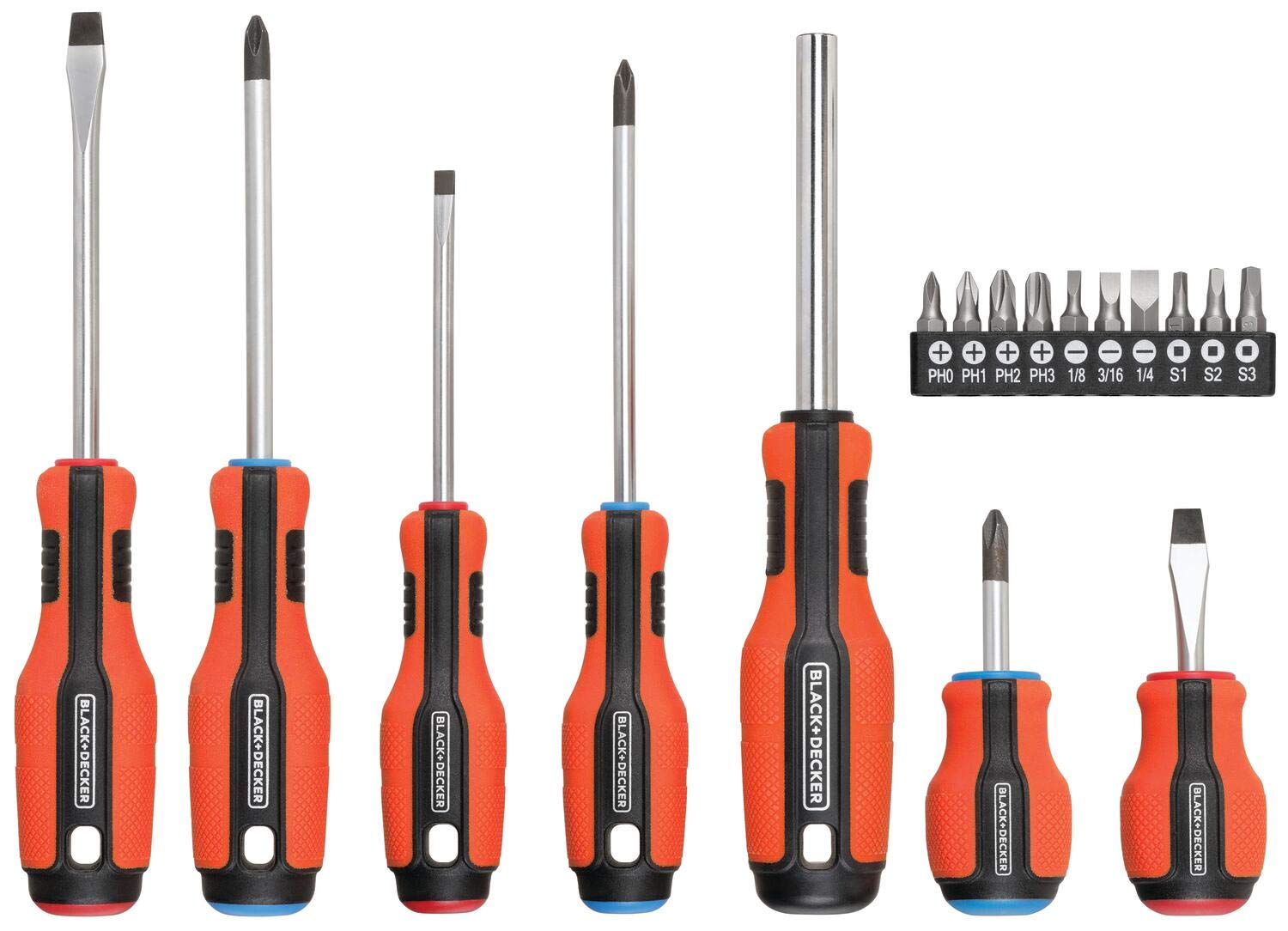 Juego De Destornilladores Magnéticos Black+Decker De 17 Piezas (Bdht65003)