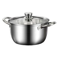 Bothyi - Olla De Acero Inoxidable Moderna Y Honda Para Sopa, Para Guisar Y Desayunar Verduras, Estilo B