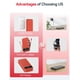 thumbnail image 3 of Power Bank aonidi 20000 mAh con cables y enchufe de pared, rojo, 3 of 9