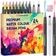 thumbnail image 1 of Plumas de pincel Creativepeak 24 colores vibrantes de punta suave, 1 of 8