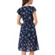 thumbnail image 3 of INSPIRE CHIC Vestido Midi Floral para Mujer Cuello Cuadrado Mangas Cortas con Volantes Dobladillo con Volantes Vestido de Línea A para Invitada de Boda de Verano Azul XL, 3 of 5