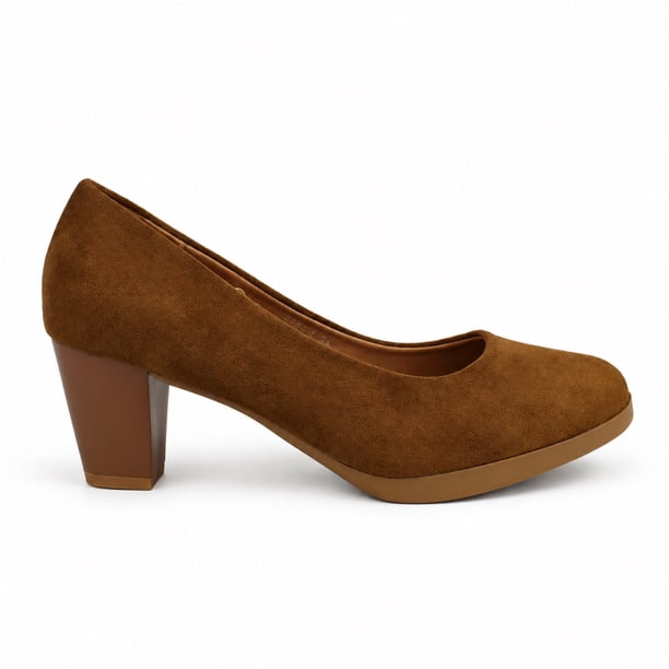 Zapato de Mujer Formal Gamuza Taco Cónico 2652