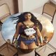 thumbnail image 5 of Mujer Maravilla theme Fitted Round Tablecloths Elastic Edged Table Covers Waterproof Table Cloth For Kitchen Holiday Party Tables Decor 120cm, 5 of 6