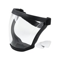 Ioensy - Protector Facial Completo Para Cortar Malas Hierbas En La Construcción, Negro Y Transparente