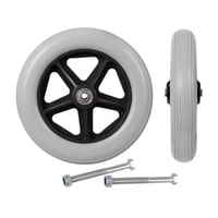 Ioensy - Ruedas De Repuesto Para Silla De Ruedas De 2 Piezas, Neumático Sólido De 8 ""Para Sillas De Ruedas, Andadores, Gris