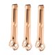 thumbnail image 1 of 3 Pinzas Para Alimentos De Acero Inoxidable, Abrazadera Para Hornear Pan Para Freír, Rosa Dorado, 1 of 3