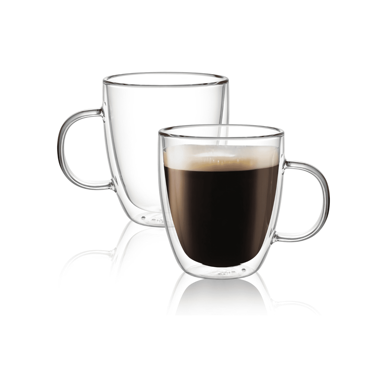 Kitchenware - Set 2 Tazas Americano Doble Pared Vidrio Borosilicato 250ml