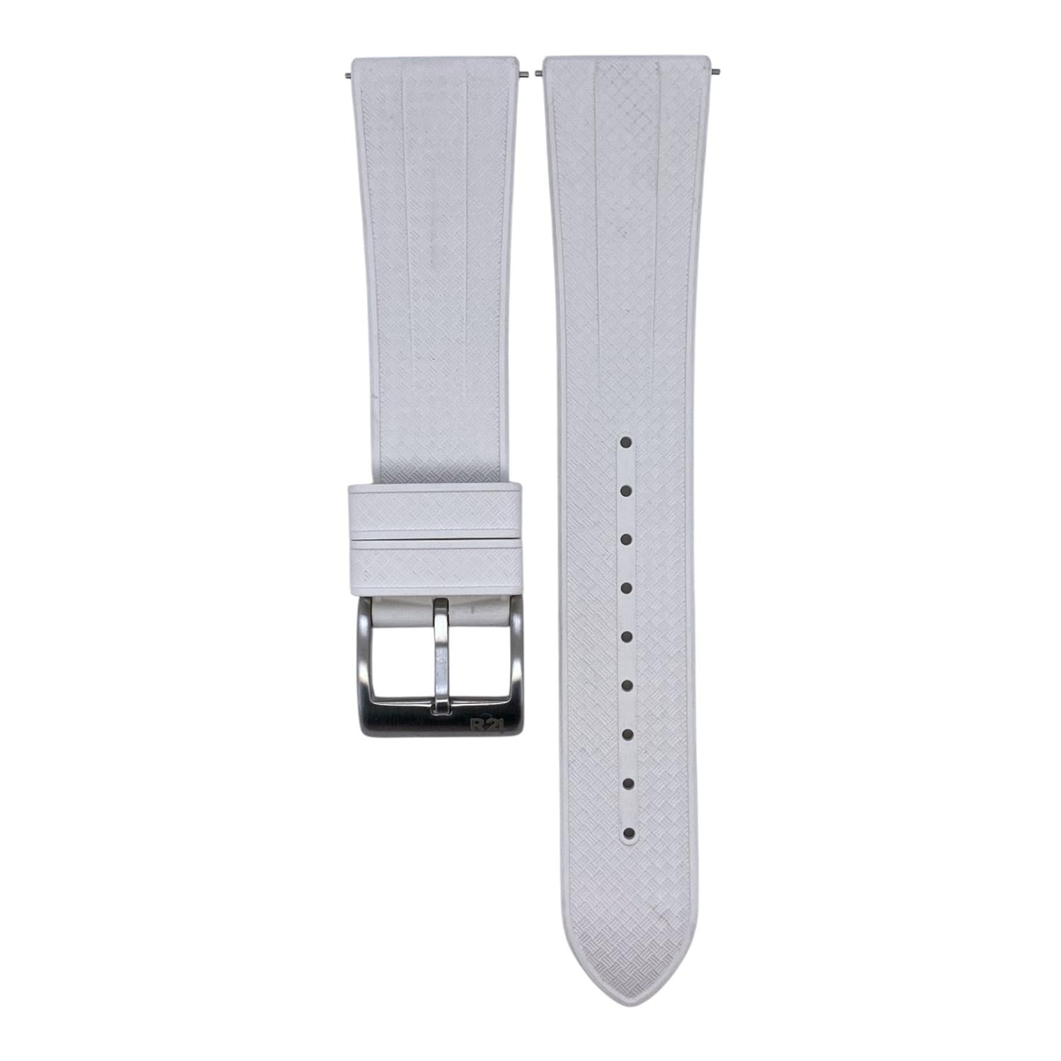 Correa Reloj Caucho Fkm R24 Fj13 Variedad Colores Y Medidas Blanco 18
