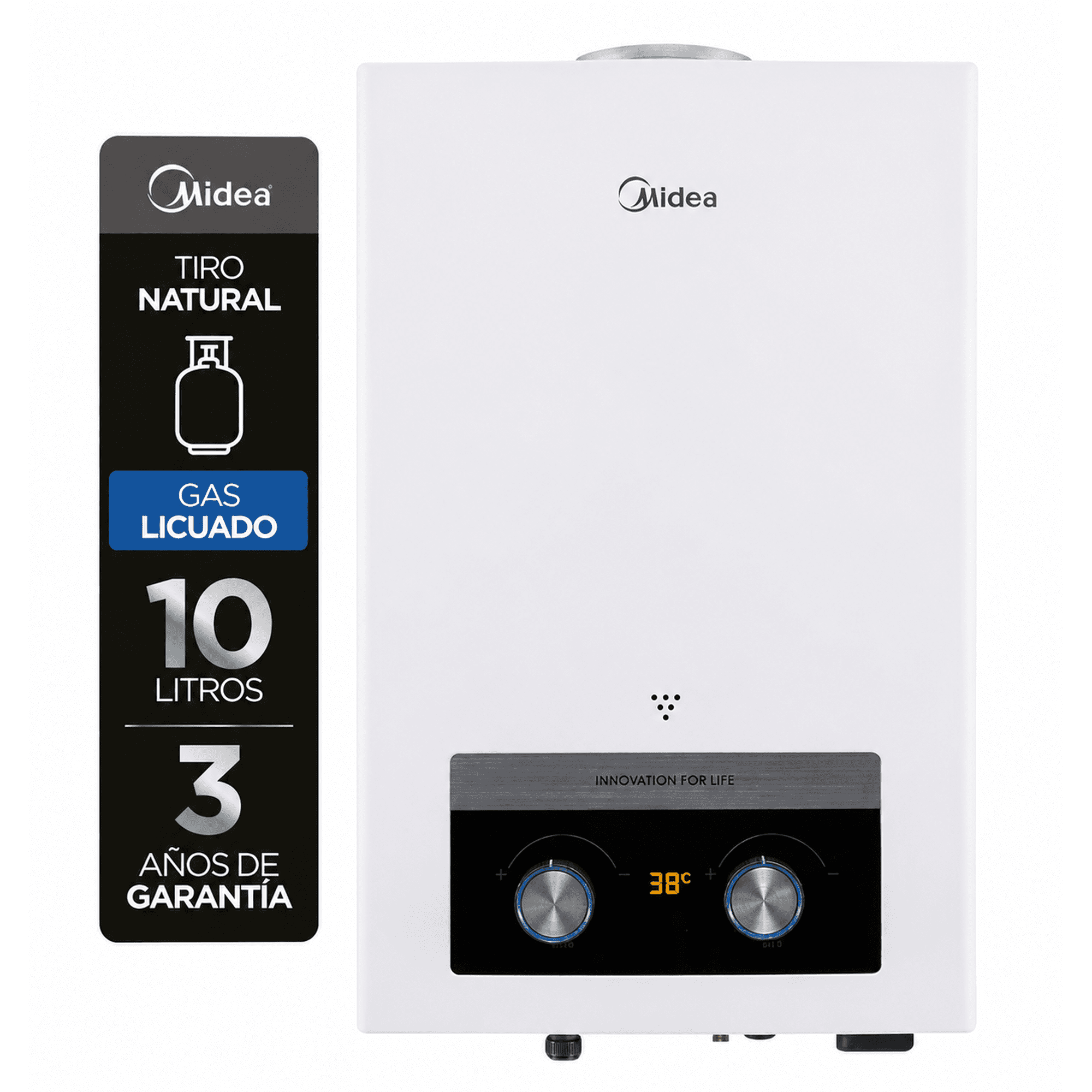 Calefont Tiro Natural 10 litros Gas Licuado MGWH10-20MDNCLW-GL