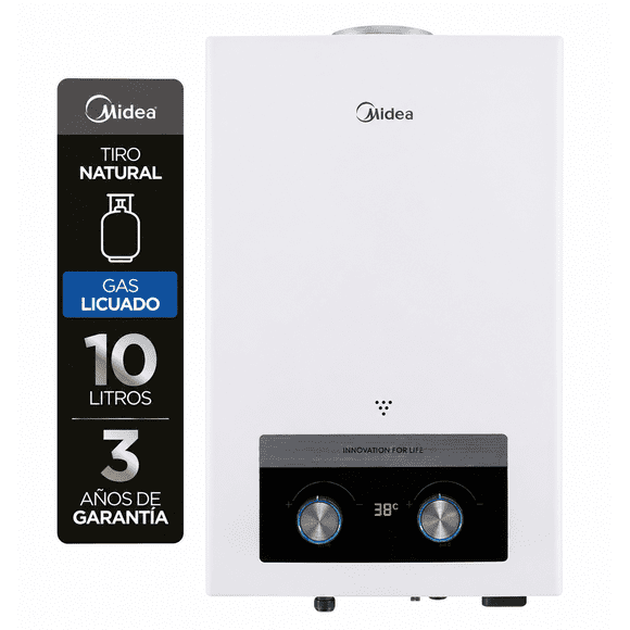 Calefont Tiro Natural 10 litros Gas Licuado MGWH10-20MDNCLW-GL