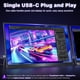 thumbnail image 4 of Monitor portátil VisionOwl 18.5" 2K QHD 120Hz USB-C HDMI, 4 of 8