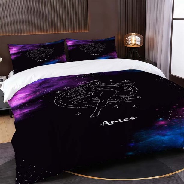 3pcs Aries Illustration Pattern Bedding Set Soft and Comfortable Bedding Set Suitable for All Seasons