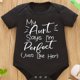 thumbnail image 1 of Baby Girl's Cute "My Aunt Says I'm Perfect Just Like Her" Graphic Short Sleeve Onesie, Newborn's Summer Clothes, 1 of 5