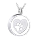 thumbnail image 1 of Collar de cineraria cineraria cineraria de mascota con estampado de pata forma forma forma Joyas de de animales conmemorativos Regalos de memoriales de pérdida de mascotas de Plata, 1 of 5