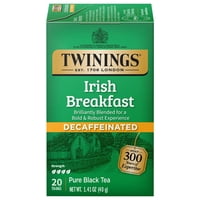 Té Negro Descafeinado Tea Twinings Irish Breakfast, 20 Unidades