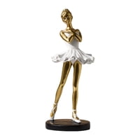 Bothyi - Figura De Resina Para Niña, Escultura De Bailarina De Ballet, Estatuas De Bailarina De Oficina, Figuritas Estilo A Aureate