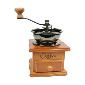 Magideal - Molinillo De Café De Mano Con Manivela, Molinillo De Café De Grano Con Cajón, Decoración Antigua, Molinillo De Mano De Madera De Estilo Vintage Para