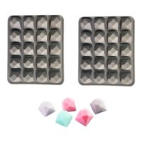 Genérico - Pack 2 Molde De Silicona Moldes Silicona Chocolate Diamante
