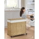 thumbnail image 4 of Canasto Carrito Lavandería Para Ropa Bambu + Ruedas Plegable, 4 of 7