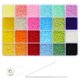 thumbnail image 1 of Kit de cuentas de vidrio Tibaoffy 2 mm, 24 colores, 24 000 piezas, 1 of 7