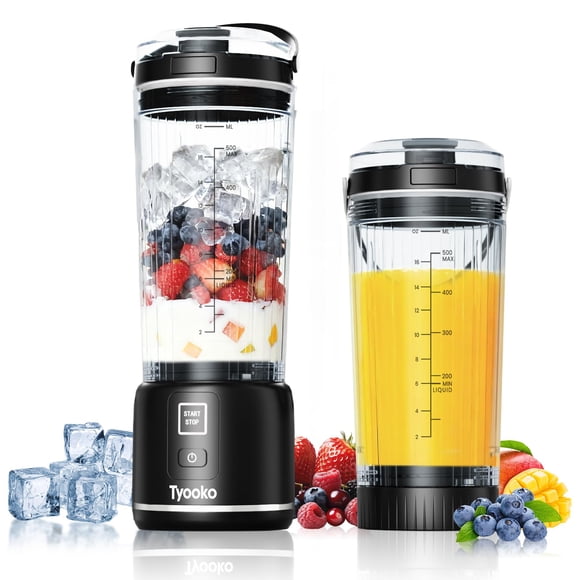 Licuadora portátil Tyooko de 530 ml, recargable por USB, doble modo