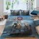 thumbnail image 2 of God of Wars Conjunto de sábanas temático, trío de piezas, cómodo y amigable con la piel, diseño único, regalo de decoración para el hogar para familiares, amigos y fans,135X200cm, 2 of 6