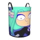 thumbnail image 2 of Princesa del Espacio Lésbica Cesta de lavandería de gran capacidad redonda con asa, bolsa para ropa sucia plegable, almacenamiento para dormitorio, baño y lavadero 44x35 cm, 2 of 6