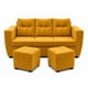 thumbnail image 3 of Living Alabama 3 cuerpos + 2 pouf Felpa oro, 3 of 3