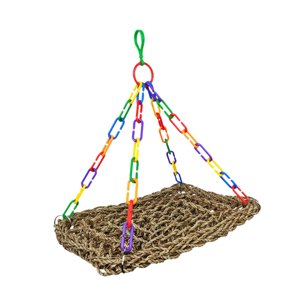 Ioensy - Bird Parrot Perch Handmade Hanging Toy Bird Cage Para Lovebird Paraket Canary M