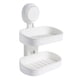 thumbnail image 1 of Soporte de jabón de placa de jabón de doble capa, Soporte de esponja fuerte para ducha, baño, bañera y fregadero de cocina, sin taladro, extraíble, 1 of 3