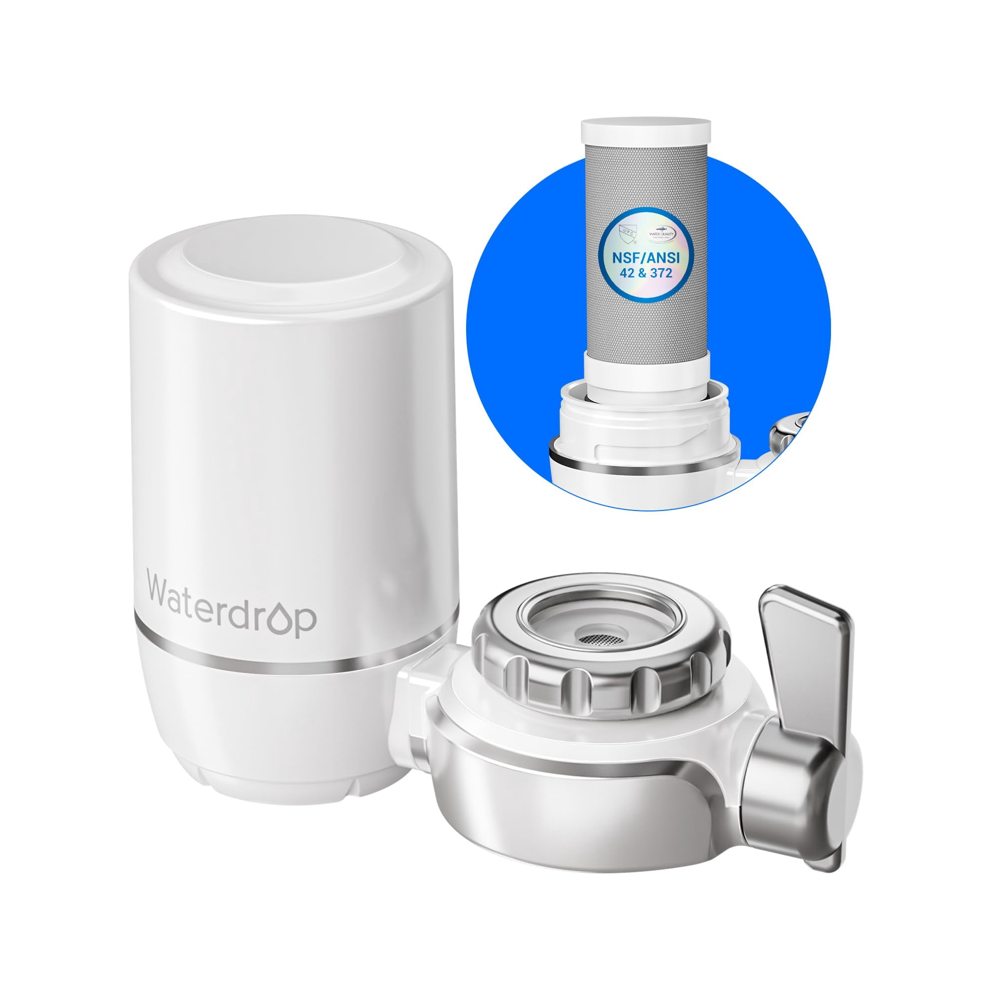 Filtro De Agua Waterdrop Para Grifo De Fregadero, 320 Galones, Certificado Nsf