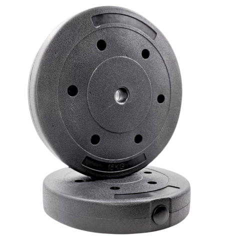 Linea Sport - Par De Discos Preolímpico Pvc 15Kg C/U Total 30Kg