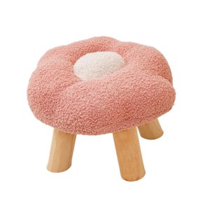 Bothyi - Reposapiés Puf Dibujos Animados Flor En Forma De Sofá Reposapiés Para Sala De Juegos Mesita De Noche Porche Rosa