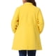 thumbnail image 5 of Abrigos de invierno de talla grande para mujer de Agnes Orinda, chaqueta de abrigo de doble botonadura, 2X amarillo, 5 of 8