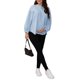 thumbnail image 2 of INSPIRE CHIC Camisas de Maternidad para Mujeres Blusas Plisadas con Botones Manga Larga Top de Lactancia para Embarazo 2XL Azul, 2 of 6