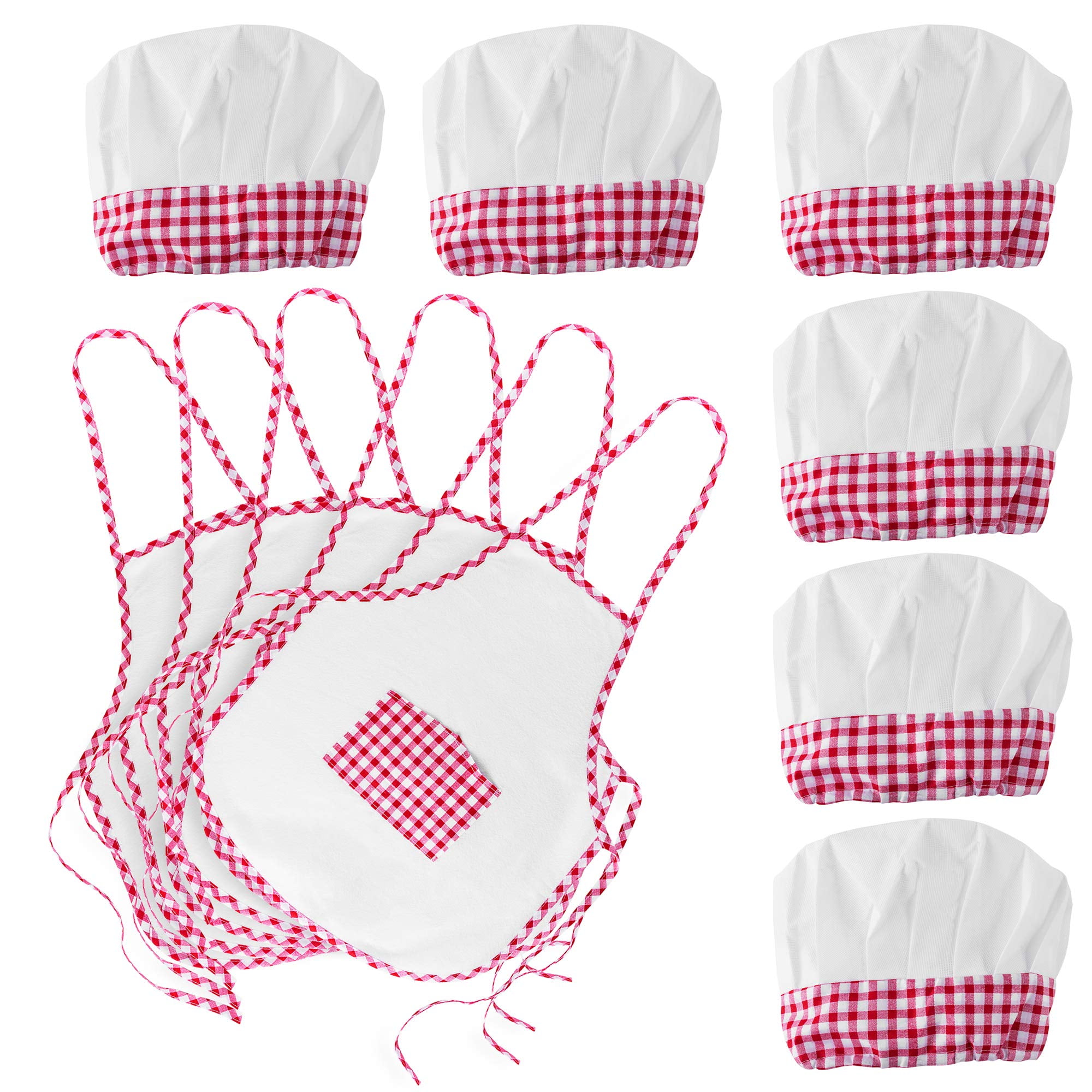 Set De Delantales Para Cocinar Y Hornear Super Z Outlet Kids, Color Rojo