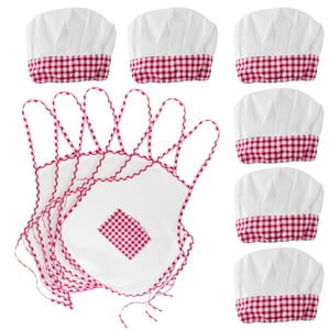 Set De Delantales Para Cocinar Y Hornear Super Z Outlet Kids, Color Rojo