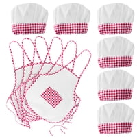 Set De Delantales Para Cocinar Y Hornear Super Z Outlet Kids, Color Rojo