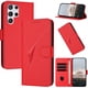 thumbnail image 1 of Funda Cartera Fibra de Carbono para Samsung Galaxy S22 Ultra con Soporte y Cierre Magnético Rojo, 1 of 6