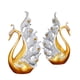 thumbnail image 1 of Estatua Cisne Pareja Oro Blanco, 1 of 3