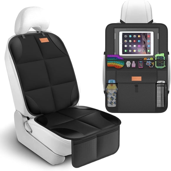 SMART ELF Organizador de asiento trasero y protector tipo kick mat con almacenamiento