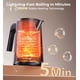 thumbnail image 3 of Hervidor eléctrico ZKBHOME 1.0 L 1200 W 7 ajustes de temperatura negro, 3 of 9