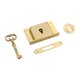 thumbnail image 3 of Juego De Cerradura De Gabinete Con Llave, Cerradura De Cajón Cuadrada Decorativa Para Gabinetes, Cerradura De Cajones, 6,3 Cm X 3,8 Cm X 1 Cm, Dorado, 3 of 5