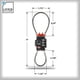thumbnail image 2 of Candado de seguridad Lewis N. Clark de triple seguridad con 3 esferas, negro, 2 of 7